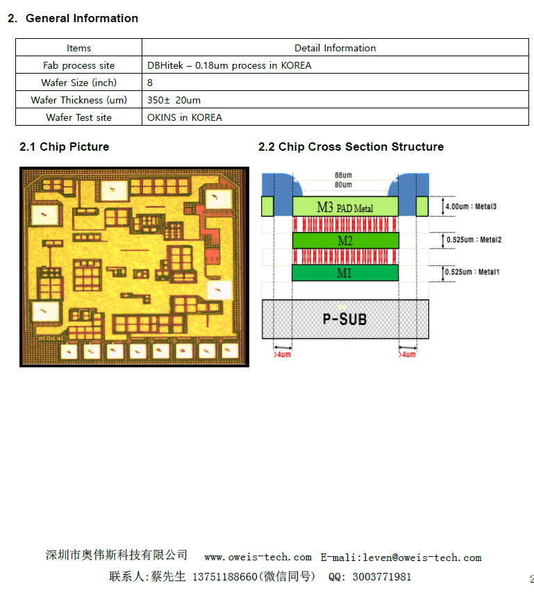 IK3103红外线接收头晶圆wafer